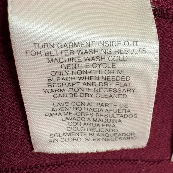 Jones New York Burgundy Ribbed Sweater Midi Dress size Medium - Picture 6 of 6